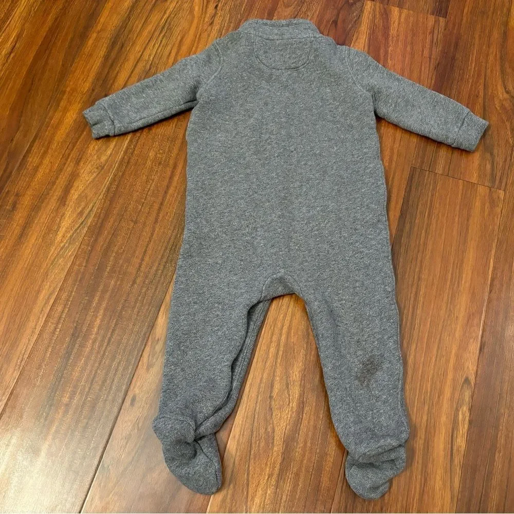 Ralph Lauren Polo Bear embroidered footed jumpsuit